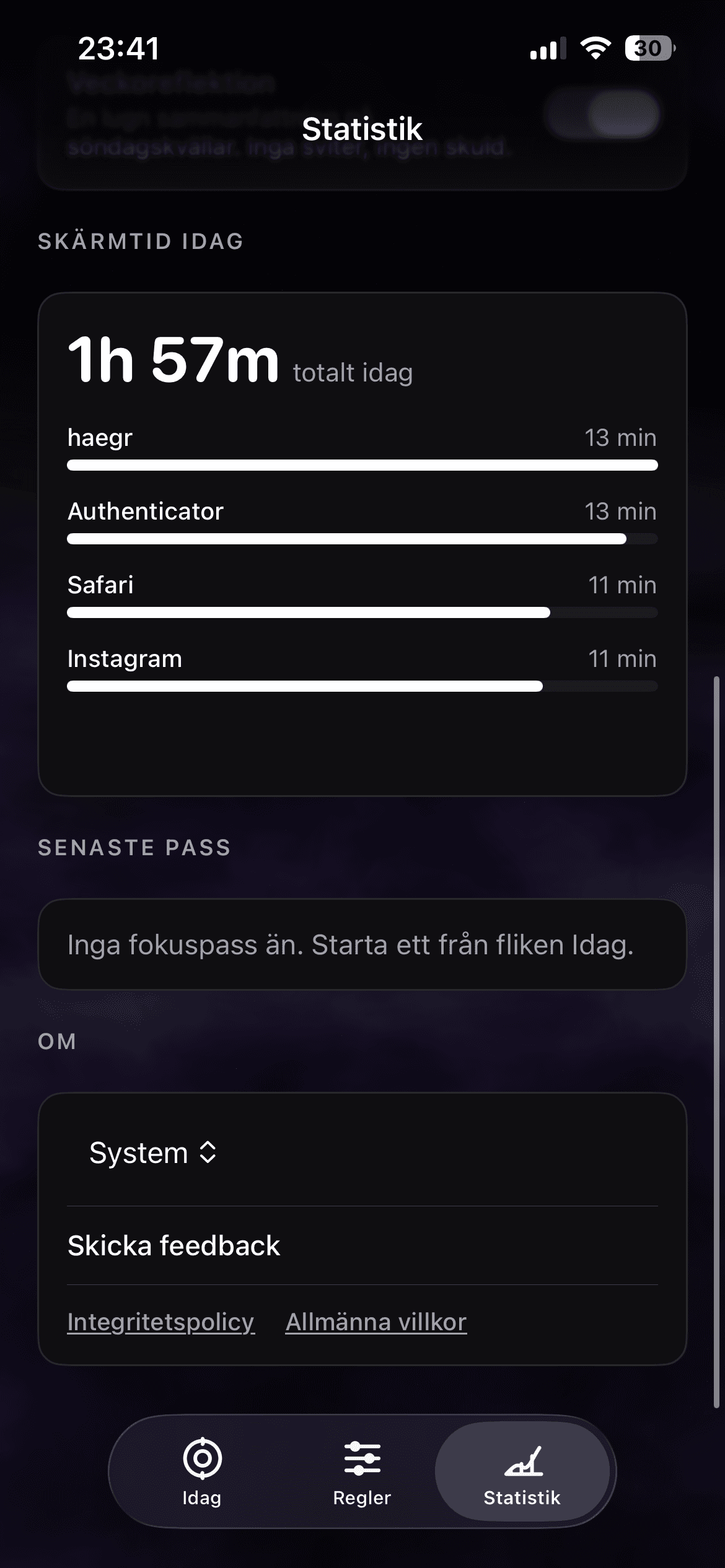 haegr reflektionsskärm för att sluta doomscrolla och ta tillbaka tid